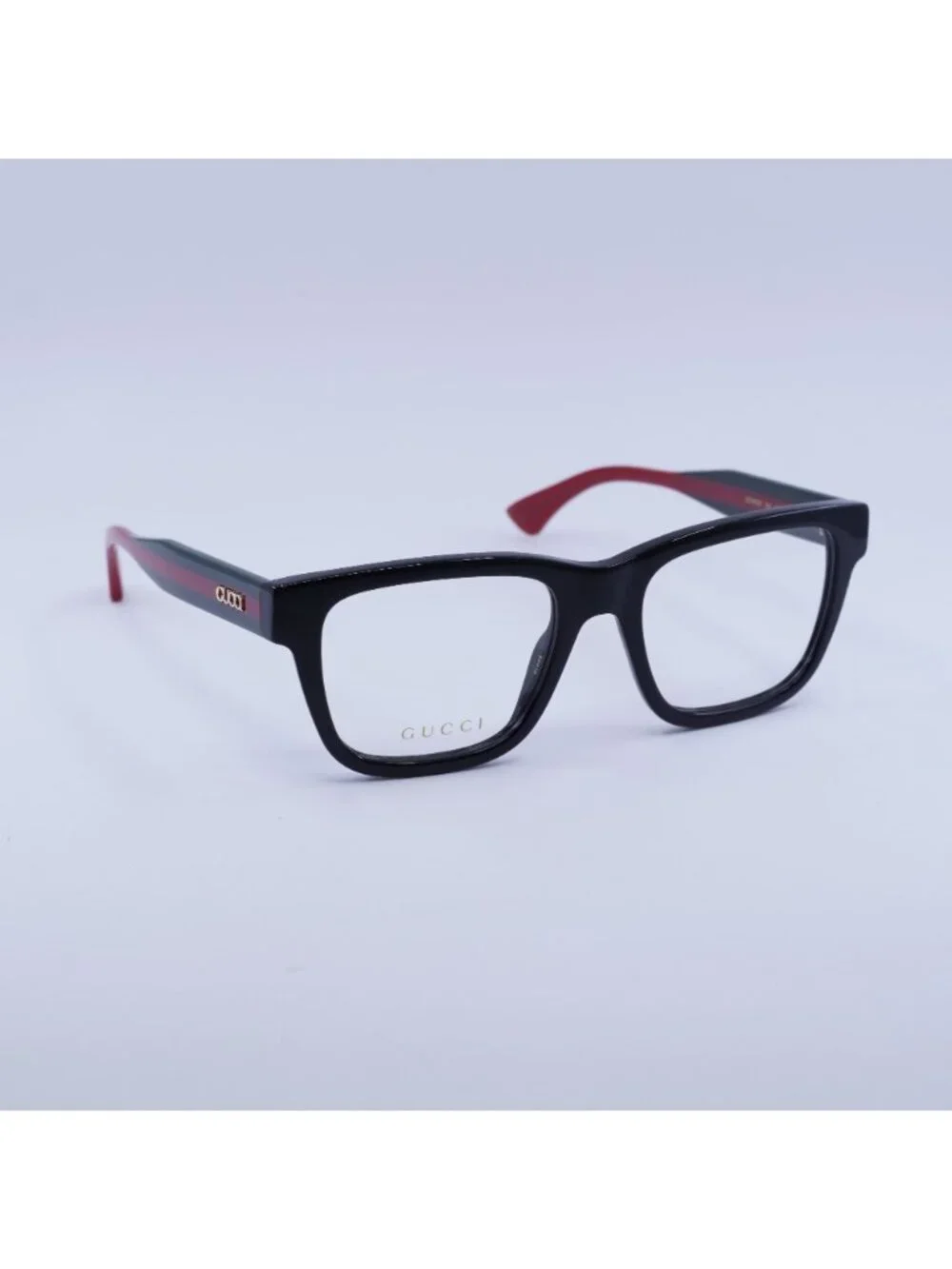 Gucci GG1870O 001 Eyeglasses Black/Green/Red 53mm Square Frame